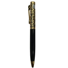 Metal Ball Pen – Metallic Black with Golden Designer Top Twist mechanism (blue ink) Ballpen Bazaar