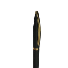 Matte Black Metal Ball Pen with Golden Clip - Twist Mechanism Ballpen Bazaar