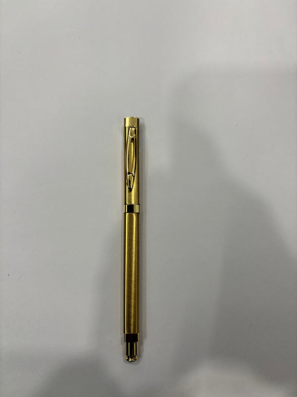 Metallic golden color body with golden cap  Openable mechanism ball Pen (blue Ink) Ballpen Bazaar