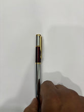 Metallic silver color body with marron and silver color cap openable mechanism ball Pen (blue Ink) Ballpen Bazaar