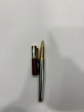 Metallic silver color body with marron and silver color cap openable mechanism ball Pen (blue Ink) Ballpen Bazaar