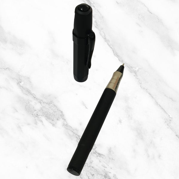 Hexagon Black Ball Pen – Geometric Design | Smooth, Comfortable Writing