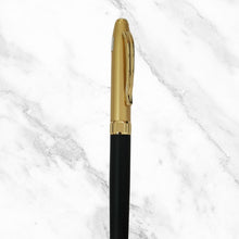 Matte Black Body Ball Pen with Golden Cap – Openable Mechanism | Blue Ink | Elegant Premium Design