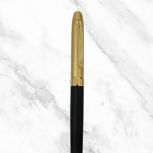 Matte Black Body Ball Pen with Golden Cap – Openable Mechanism | Blue Ink | Elegant Premium Design