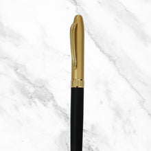 Matte Black Body Ball Pen with Golden Cap – Openable Mechanism | Blue Ink | Elegant Premium Design