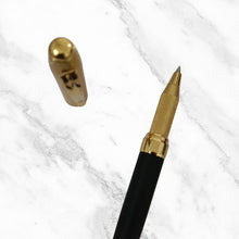Matte Black Body Ball Pen with Golden Cap – Openable Mechanism | Blue Ink | Elegant Premium Design