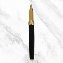 Matte Black Body Ball Pen with Golden Cap – Openable Mechanism | Blue Ink | Elegant Premium Design