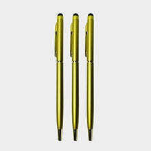 BallPen Bazaar Metallic Glossy Gold Ball Pen Set (Pack of 3) – Premium Metal Body, Gold Clip, Twist Mechanism, Blue Ink
