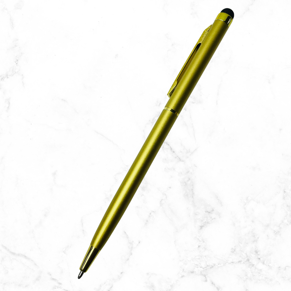 BallPen Bazaar Metallic Glossy Gold Body Ball Pen Set (Pack of 2) | Premium Twist Mechanism | Gold Clip | Smooth Blue Ink Writing