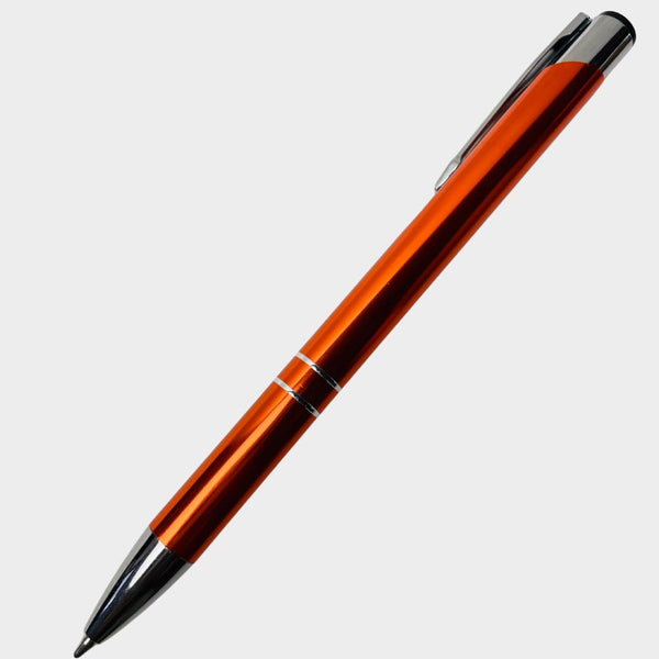 BallPen Bazaar Metallic Glossy Orange Body Ball Pen with Silver Clip