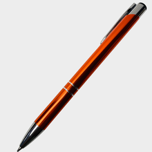 BallPen Bazaar Metallic Glossy Orange Body Ball Pen with Silver Clip | Click Mechanism | Smooth Blue Ink | Premium Writing Pen for Office, School & Gifting