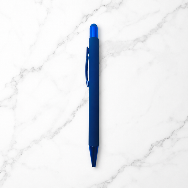 3-Piece Stylus Matte Blue Ball Pen Set – Premium Blue Ink