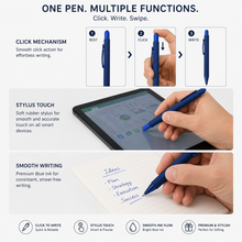 3-Piece Stylus Matte Blue Ball Pen Set – Premium Blue Ink