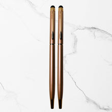 BallPen Bazaar’s Pack of 2 Stylus Rose Gold Ball Pens | Metallic Glossy Body with Rose Gold Clip | Twist Mechanism | Smooth Blue Ink | Premium Writing Pens for Office, School, Gifting & Daily Use