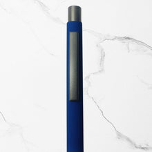 Matte Blue Ball Pens with Gunmetal Clip (Pack of 3)