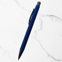 BallPenBazaar 3 Pcs Matte Blue Body Ball Pens with Gunmetal Clip | Premium Click Mechanism | Smooth Blue Ink | Comfortable Grip | Stylish Writing Pens for Office, School & Gifting