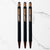 BallPenBazaar 3 Pcs Stylus Matte Black Ball Pens with Glossy Rose Gold Clip
