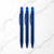 BallPenBazaar 3-Piece Stylus Matte Blue Ball Pen Set | Glossy Clip