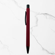 BallPenBazaar Matte Maroon Ball Pens (Pack of 3) | Glossy Black Clip | Click Mechanism | Smooth Blue Ink | Premium Metal Body Pens for Office, School & Gifting