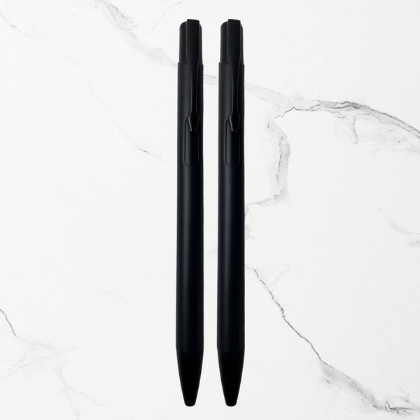 BallPenBazaar Premium Black Ball Pens with Black Clip | Click Mechanism | Smooth Blue Ink | Minimalist Writing Pens for Office, School & Daily Use (Pack of 2)