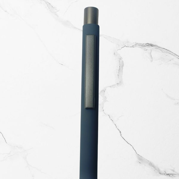 BallPenBazaar Premium Grey Ball Pens with Grey Clip – Click Mechanism | Smooth Blue Ink | Minimalist Writing Pens for Office, School & Daily Use (Pack of 2)