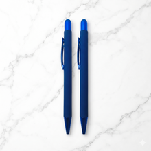 BallPenBazaar Premium Stylus Glossy Navy Blue Ball Pens (Pack of 2)