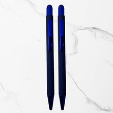 BallPenBazaar Premium Stylus Glossy Navy Blue Ball Pens (Pack of 2) | Smooth Blue Ink | Elegant Click Mechanism Pen for Office & Gifting