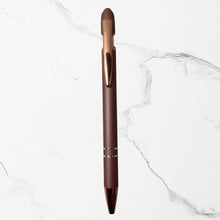 BallPenBazaar® Set of 3 Matte Rose Gold Stylus Ball Pens – Premium Metal Body | Glossy Rose Gold Clip | Click Mechanism | Smooth Blue Ink | Stylish Writing Pens for Office, School & Gifting