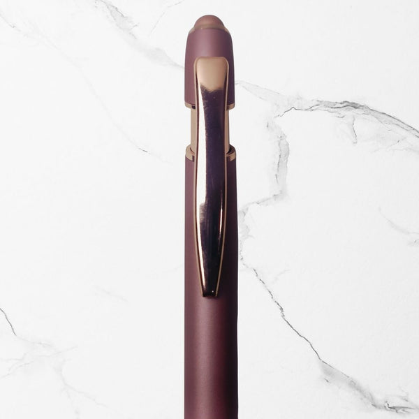 BallPenBazaar® Set of 3 Matte Rose Gold Stylus Ball Pens – Premium Metal Body | Glossy Rose Gold Clip | Click Mechanism | Smooth Blue Ink | Stylish Writing Pens for Office, School & Gifting