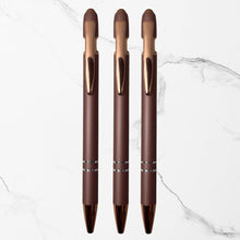 BallPenBazaar® Set of 3 Matte Rose Gold Stylus Ball Pens – Premium Metal Body | Glossy Rose Gold Clip | Click Mechanism | Smooth Blue Ink | Stylish Writing Pens for Office, School & Gifting