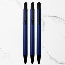 BallPenBazaar’s Matte Blue Body Premium Ball Pens (Pack of 3) – Glossy Black Clip, Smooth Click Mechanism, Fast-Flow Blue Ink | Stylish Pens for Office, School & Daily Writing