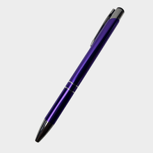 Ballpen Bazaar 2 Pcs Metallic Glossy Purple Ball Pen | Silver Clip | Smooth Click Mechanism | Blue Ink | Premium Metal Body for Office, Gifting & Daily Use