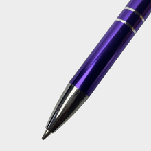 Ballpen Bazaar 2 Pcs Metallic Glossy Purple Ball Pen | Silver Clip | Smooth Click Mechanism | Blue Ink | Premium Metal Body for Office, Gifting & Daily Use