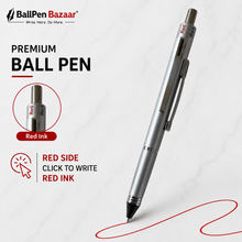 Ballpen Bazaar 5 in 1 Multi Ink Pen with Pencil |Matte Black Click Pen