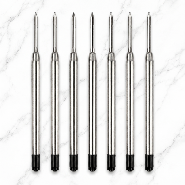 Ballpen Bazaar  Ballpen Bazaar 0.6 MM Metal Jotter Pen Refill Black Ink Set of 6 | Smooth Writing Metal Ball Pen Refills with Name Engraving