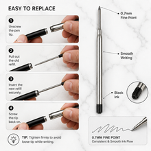 Ballpen Bazaar  Ballpen Bazaar 0.6 MM Metal Jotter Refill Black Ink Compatible Smooth Writing Pen Refill Pack of 2 with Name Engraving