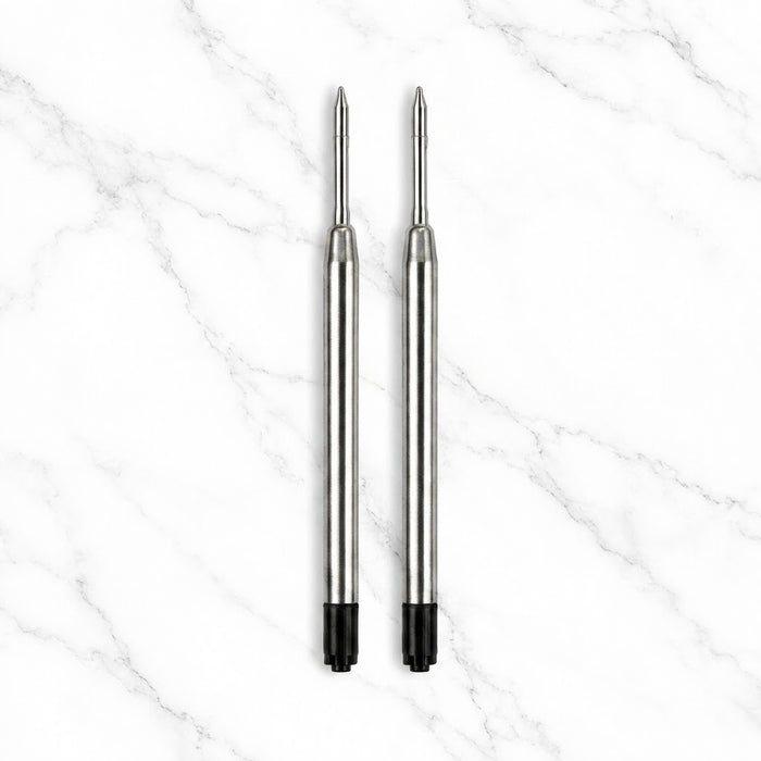 Ballpen Bazaar  Ballpen Bazaar 0.6 MM Metal Jotter Refill Black Ink Compatible Smooth Writing Pen Refill Pack of 2 with Name Engraving