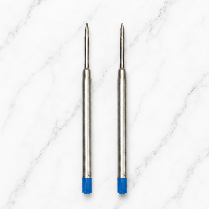Ballpen Bazaar  Ballpen Bazaar 0.6 MM Metal Jotter Refill Blue Ink Smooth Writing Pen Refill Pack of 2 with Name Engraving