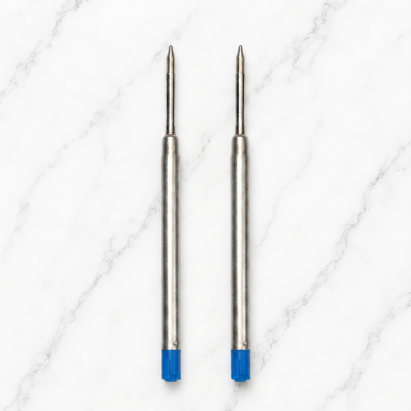 Ballpen Bazaar  Ballpen Bazaar 0.6 MM Metal Jotter Refill Blue Ink Smooth Writing Pen Refill Pack of 2 with Name Engraving