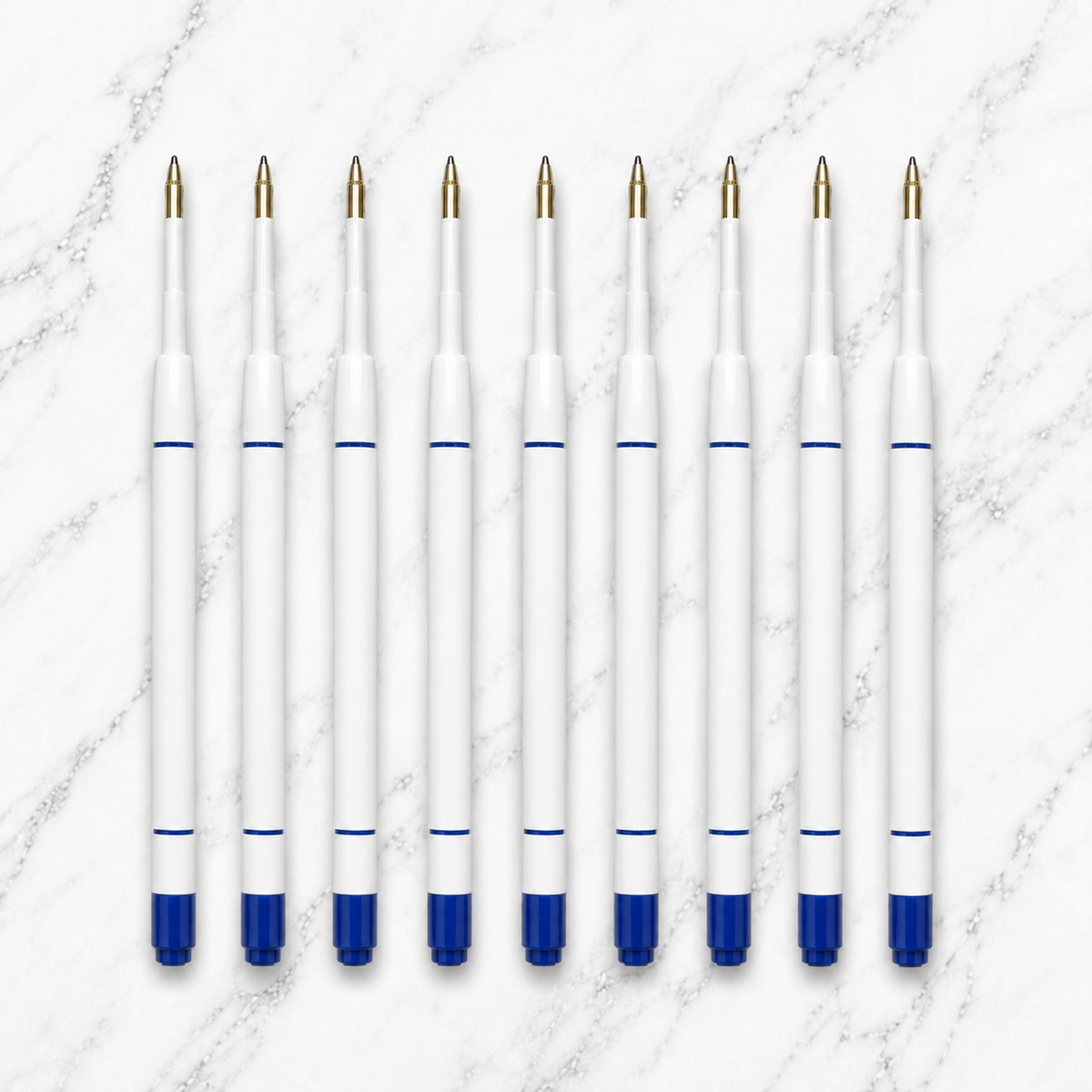 Ballpen Bazaar  Ballpen Bazaar 0.6 MM Plastic Jotter Blue Ink Refills Pack of 10 | Smooth Writing Replacement Pen Refills for Jotter Ball Pens with Name Engraving