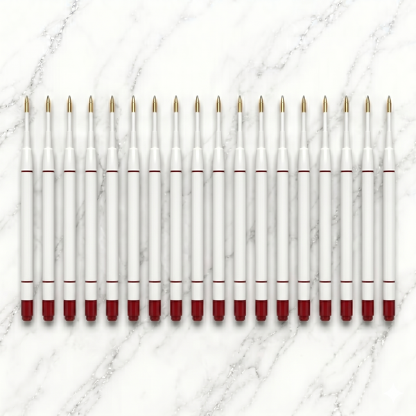 Ballpen Bazaar  Ballpen Bazaar 0.6 MM Plastic Jotter Red Ink Refill Pack of 20 | Smooth Writing Ball Pen Refills with Name Engraving