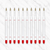 Ballpen Bazaar 0.6mm Plastic Jotter Red Ink Refills Pack of 10 | Smooth Writing Replacement Pen Refills for Ball Pens