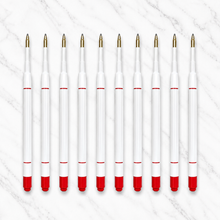 Ballpen Bazaar  Ballpen Bazaar 0.6mm Plastic Jotter Red Ink Refills Pack of 10 | Smooth Writing Replacement Pen Refills for Ball Pens with Name Engraving