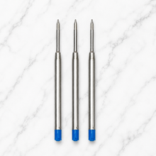 Ballpen Bazaar  Ballpen Bazaar 0.7 MM Metal Jotter Refill Blue Ink for Ball Pens | Smooth Writing Replacement Refills | Pack of 3 with Name Engraving