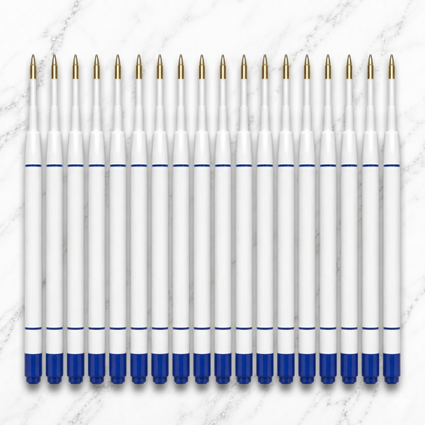 Ballpen Bazaar  Ballpen Bazaar 0.7 MM Plastic Jotter Blue Ink Refills Set of 20 | Smooth Writing Ball Pen Refills with Name Engraving