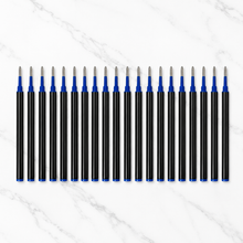 Ballpen Bazaar  Ballpen Bazaar 0.8 MM Plastic Roller Refill Blue Ink – Smooth Writing Roller Pen Refills, Fine Point Replacement Ink Refills for Roller Pens, Blue Ink, Pack of 20 with Name Engraving
