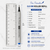 Ballpen Bazaar 0.8 MM Roller Blue Ink Refill Plastic Silver Body Smooth Writing Pen Refill Pack of 6