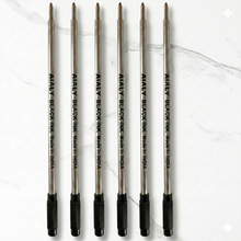 Ballpen Bazaar  Ballpen Bazaar Cross-Compatible 1mm Ball Pen Refills Black Ink Set of 6 | Smooth Writing Replacement Refills for Twist, Click & Metal Ball Pens with Name Engraving