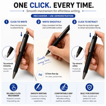 Ballpen Bazaar  Ballpen Bazaar Matt Black Ball Pen with Gunmetal Clip | Click Mechanism | Blue Ink | Premium Metal Pen | 1 Pen with 1 Free Extra Refill with Name Engraving
