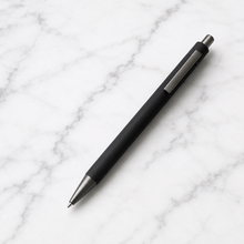 Ballpen Bazaar  Ballpen Bazaar Matt Black Ball Pen with Gunmetal Clip | Click Mechanism | Blue Ink | Premium Metal Pen | 1 Pen with 1 Free Extra Refill with Name Engraving